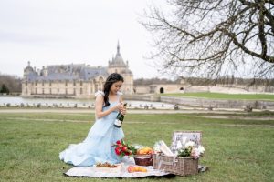 Birthday girl, Paris photoshoot at Chantilly castle