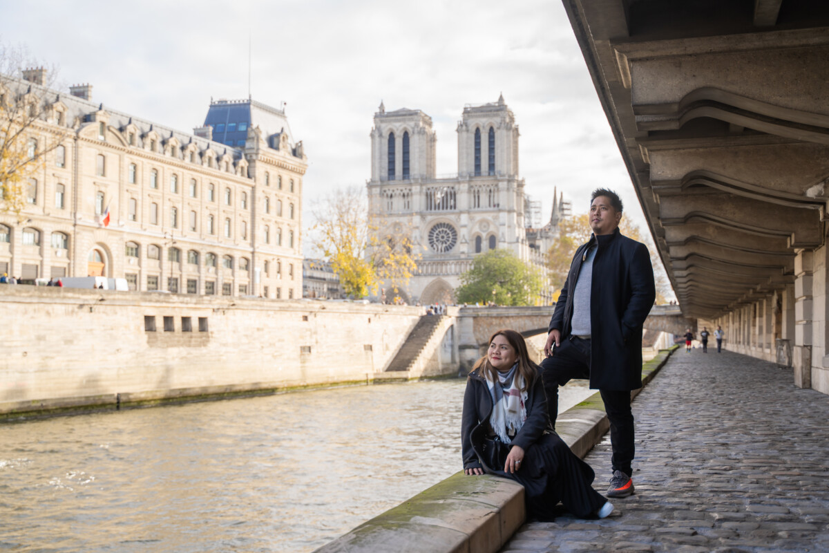Couple Holiday Photoshoot at Latin Quarter Notredame in Paris by Eny Therese Photography
