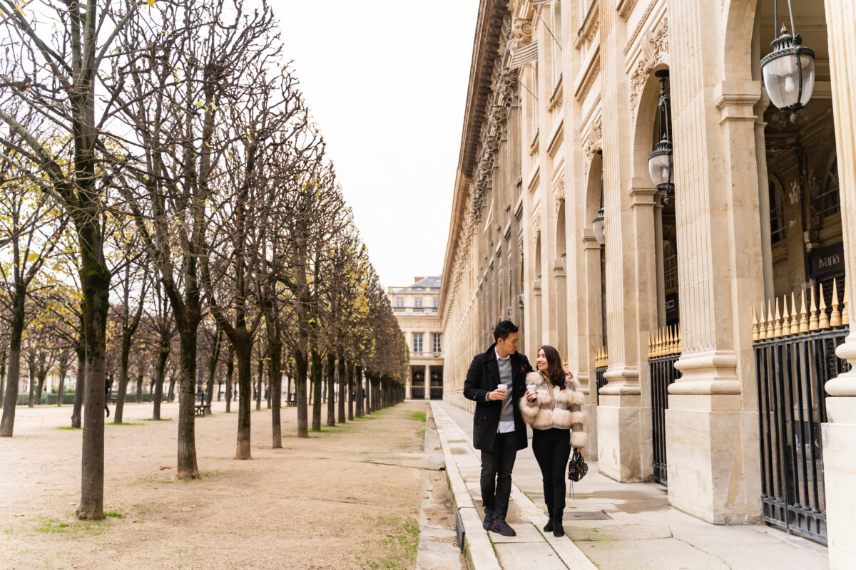 Morning walk at Palais Royal Photoshoot Paris by Eny Therese Photography