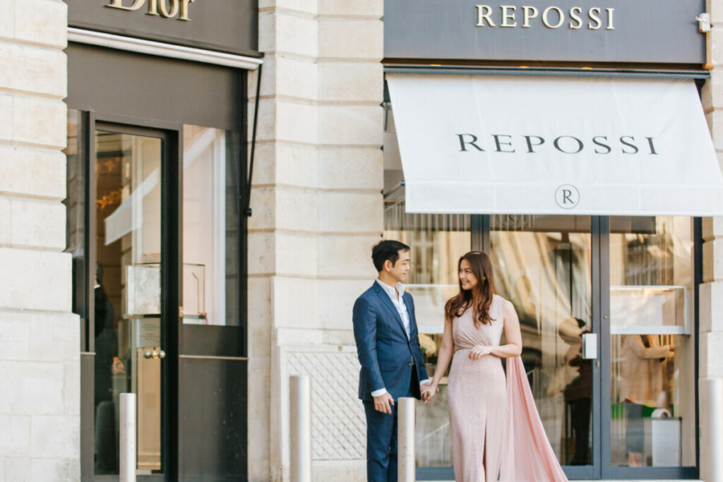 Prewedding photoshoot at place Vendome Paris by Eny Therese Photography