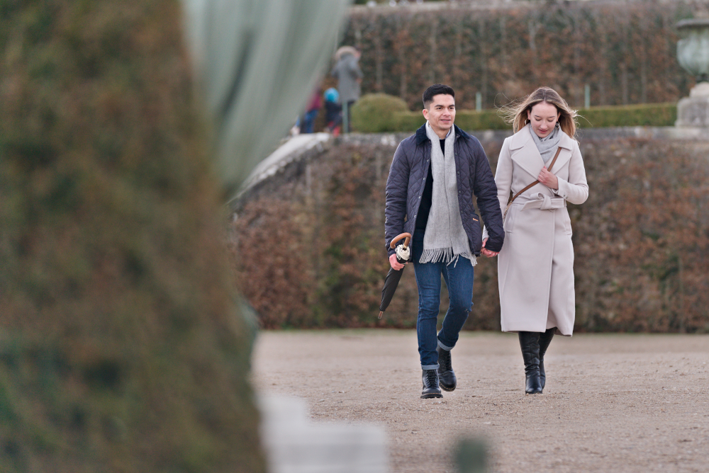 surprise proposal at Versailles garden by Eny Therese