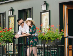 Cafe Photoshoot honeymoon couple at montmartre Paris by Eny Therese Photography Paris
