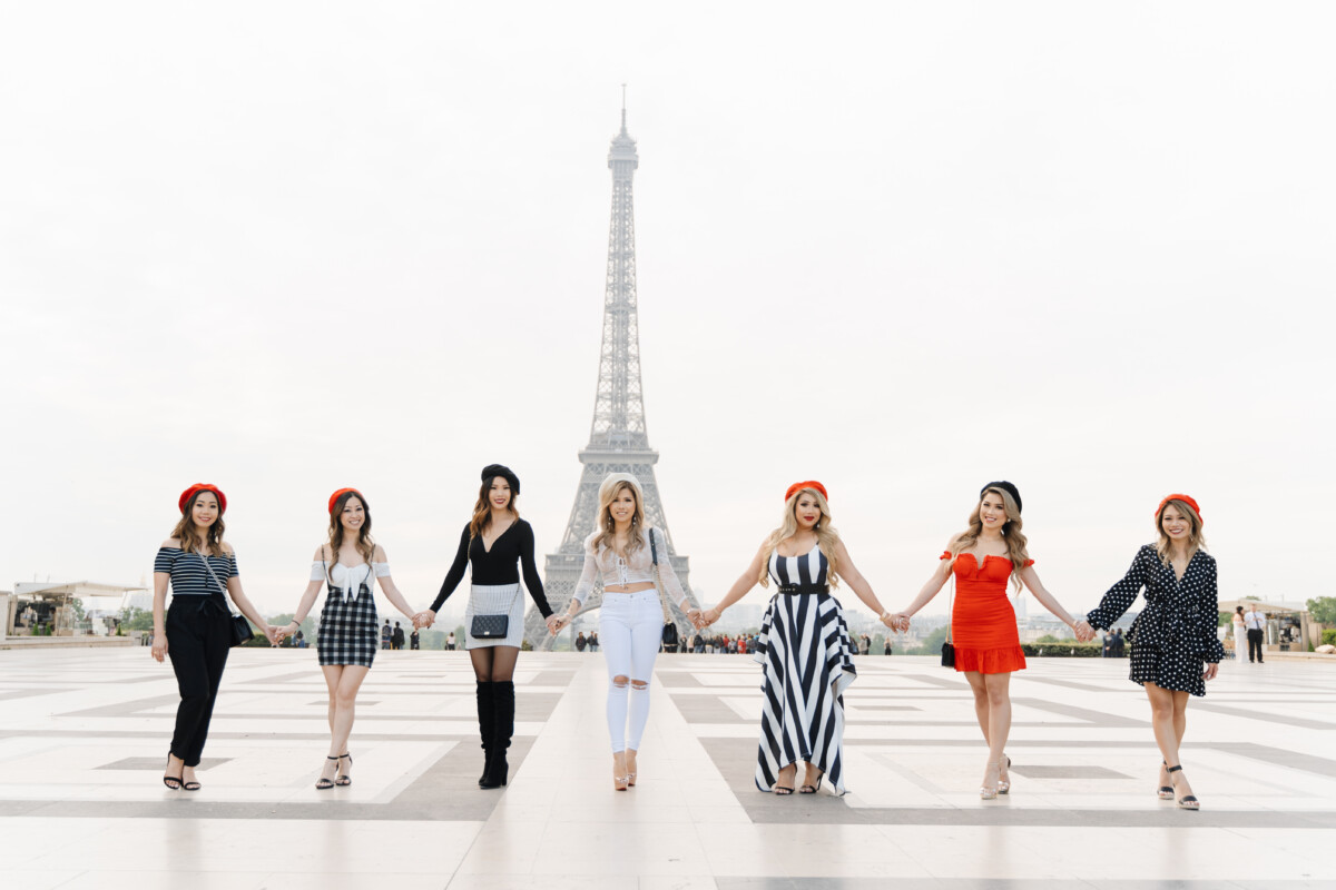 Bachelorette photoshoot at Trocadero Eiffel Tower Paris by Eny Therese Photography