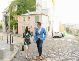 Holiday Photoshoot honeymoon couple at montmartre Paris by Eny Therese Photography