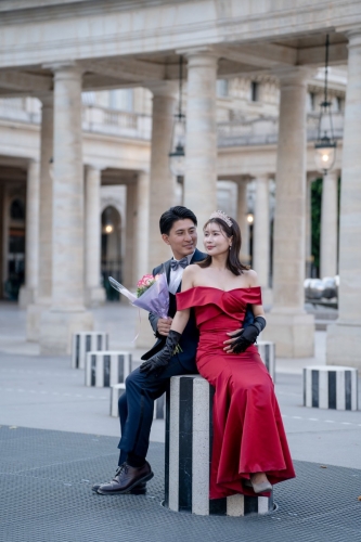 Prewedding in Paris at Palais Royal